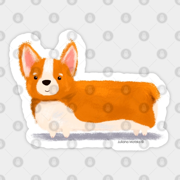 Corgi Sticker by julianamotzko